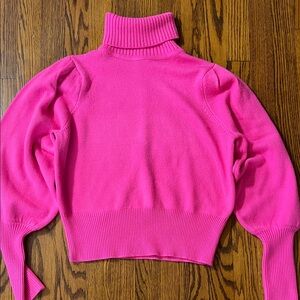 French Connection Vibrant Pink Cowl Neck Sweater
